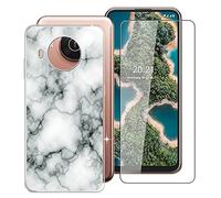 WXPPJ Case for Nokia X20, 1 Piece Tempered Glass Screen Protector, Transparent TPU Silicone Protective Case Cover for Nokia X20 (6.67 Inch) - WM73