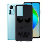 WXPPJ Case for ZTE Blade A72s (6.75 inches), Black Silicone TPU Case, Ultra Thin Soft Protective Case, Shockproof Anti-Scratch Mobile Phone Case, Slim Bumper Cover for ZTE Blade A72s - Do Not Touch