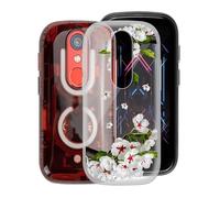 WXPPJ for Unihertz Jelly Star Case, Full Body Protection Shockproof Cover Case, Transparent Soft Silicone TPU Back Cover Bumper Phone Case for Unihertz Jelly Star (3.00") - Pear Blossom