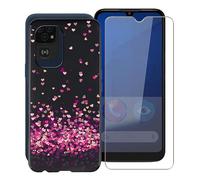 WXPPJ Mobile Phone Case for Doro 8200 Case with 1 Piece HD Screen Protector, Shockproof Protective Soft Silicone TPU Case Ultra Thin Bumper Cover for Doro 8200 (6.10 Inches) - Pink Love