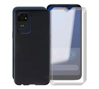 WXPPJ Mobile Phone Case for Doro 8200 Case with 4 Pieces HD Screen Protector Shockproof Protective Soft Silicone TPU Case Ultra Thin Bumper Cover for Doro 8200 (6.10 Inches) - Black