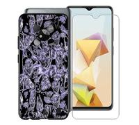 WXPPJ Mobile Phone Case for ZTE Blade A73 5G Case with 1 Piece HD Screen Protector, Shockproof Protective Soft Silicone TPU Case Ultra Thin Bumper Cover for ZTE Blade A73 5G (6.52 Inches) - Fantasy
