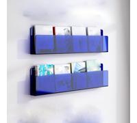 WXPXYBF Clear Acrylic Floating Wall Shelf, Invisible Book Display Rack for Office Bedroom, Durable Transparent Magazine Holder with Easy Install