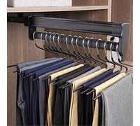 WXPXYBF Heavy Duty Pull Out Pants Rack 25kg Load Capacity Retractable Wardrobe Organizer Quiet Damping Slides Adjustable Closet Hanger for Ties Scarves Clothes Storage