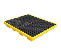 WXPXYBF Industrial Spill Containment Tray with Grate, Heavy Duty Oil Drum Storage Pallet, LLDPE Leakproof Drainage Platform for Warehouse Safety and Chemical Control