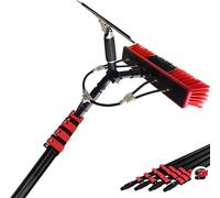 WXPXYBF Telescopic Window Cleaning Brush With 30FT Extension Pole and Squeegee for Solar Panels, Conservatory Roofs and Efficient Water Fed Cleaning