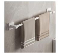 WXPXYBF Towel Rail Self Adhesive, Hand Towel Holder Bar Bathroom Holders, Kitchen Dish Cloths Hanger Rustproof Black Space Aluminum Towel Rail Wall Mounted(White,50cm)