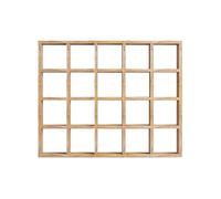 WXPXYBF Wooden Wall Mounted Mug Rack, Floating Shelf Display Holder for Coffee Cups Teapots, Space Saving Storage Organizer for Kitchen Living Room, Easy Assembly, 20/30 Grid Options