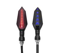 WXPYAQT Turn Signals Light Indicator Universal Motorcycle 12V Turn Signal Lights Blinker Front Rear For CB650F VF VFR 750 VFR800 VTR1000F CBR125R(1 pair Red-Blue)