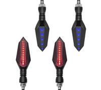WXPYAQT Turn Signals Light Indicator Universal Motorcycle 12V Turn Signal Lights Blinker Front Rear For CB650F VF VFR 750 VFR800 VTR1000F CBR125R(2 pairs Red-Blue)