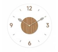 Wxqbjtam Acrylic Wall Clock Modern Minimalist Style Levitating Numerals Easy Mount Lightweight Construction Suitable for Lounge Study Family Room, Round