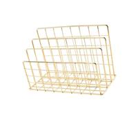 Wxqbjtam Desk Bookshelf File Folder Sorter Iron Non Skid Book Holder Bookend Organizer for Hold Heavy Recipe Video Games, Gold