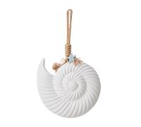 Wxqbjtam Wall-mounted Wooden, Hanging Interior Decoration, Mediterranean Flair, Suitable for Living Room, Children's Room, Bathroom, White