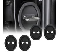 WXRNBN 4 Pcs Car Door Lock Protective Cover for Nissan Qashqai 3 (J12) 2021-2024, Car Silicone Door Latch Protective Covers Door Lock Protective Cover for Car Car Door Shock Absorbe,Black