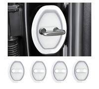 WXRNBN 4 Pcs Car Door Lock Protective Cover for Renault Zoe 1 (Phase II) 2019-2024, Car Silicone Door Latch Protective Covers Door Lock Protective Cover for Car Car Door Shock Absorbe,White
