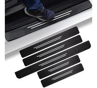 WXRNBN 5 PCS Car Door Sill Protector Strips for Audi Q7 Typ 4M Facelift 2019-2024, Carbon Fiber Wrap Film Carbon Fiber Threshold Protective Non-Slip Anti-Scratch Trim Scuff