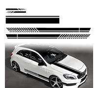 WXRNBN 5 PCS Car Hood Stripe Decal Stickers for VW Caddy 2K IV III 2003-2019, Side Skirt PVC Racing Stripe Graphic Sticker Side Skirts Sticker,Black