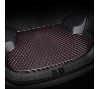 WXRNBN Car Boot Mats for Skoda Elroq 2024 2025, Leather Trunk Mat Car Car Boot Mat Liner Liner Artificial Leather Auto Waterproof Non-slip Liner, black red
