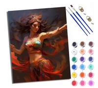 WXRWANG Paint by Number for Adults Beginner Canvas Exotic Dancer's Grace Choice for Birthday Anniversary or Any Festival DIY Acrylic Painting Kit for Room Decor 16x20 inch Frameless