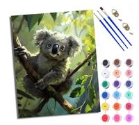 WXRWANG Paint by Number for Adults Beginner Canvas Koala on The Tree Choice for Birthday Anniversary or Any Festival DIY Acrylic Painting Kit for Room Decor 16x20 inch Frameless
