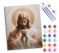 WXRWANG Paint by Number for Adults Beginner Canvas Praying Icon Choice for Birthday Anniversary or Any Festival DIY Acrylic Painting Kit for Room Decor 16x20 inch Frameless
