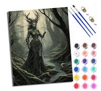 WXRWANG Paint by Numbers for Adults and Beginner Dryad in The Forest Painting by Number Kits On Canvas Without Frame DIY Color Oil Painting Acrylic Paints Home Wall Decor 40x50cm/16x20in