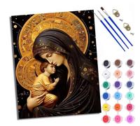WXRWANG Paint by Numbers for Adults and Beginner Image of The Virgin Mary Painting by Number Kits On Canvas Without Frame DIY Color Oil Painting Acrylic Paints Home Wall Decor 40x50cm/16x20in