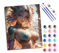 WXRWANG Paint by Numbers for Adults and Beginner Painting by Number Anime Beauties Without Frame Oil Paintings on Canvas House Wall Decor 16x20in