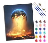 WXRWANG Paint by Numbers for Adults and Beginner Painting by Number Broken Earth Without Frame Oil Paintings on Canvas House Wall Decor 16x20in