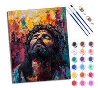 WXRWANG Paint by Numbers for Adults and Beginner Painting by Number Jesus Crowned with Thorns Without Frame Oil Paintings on Canvas House Wall Decor 16x20in