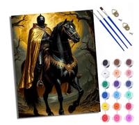 WXRWANG Paint by Numbers for Adults and Beginner Painting by Number Knight Under The Moon Without Frame Oil Paintings on Canvas House Wall Decor 16x20in