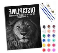 WXRWANG Paint by Numbers for Adults and Beginner Painting by Number Quotes About Lions and Self-Discipline Without Frame Oil Paintings on Canvas House Wall Decor 16x20in