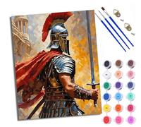 WXRWANG Paint by Numbers for Adults and Beginner Painting by Number Roman Soldier Back Without Frame Oil Paintings on Canvas House Wall Decor 16x20in