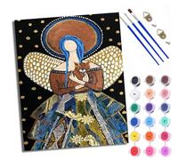 WXRWANG Paint by Numbers for Adults and Beginner Painting by Number Statue of an Angel Holding a cat Without Frame Oil Paintings on Canvas House Wall Decor 16x20in