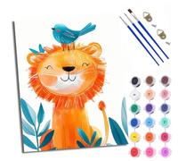 WXRWANG Paint by Numbers for Adults and Beginner Painting by Number The Lion and The Bird Without Frame Oil Paintings on Canvas House Wall Decor 16x20in