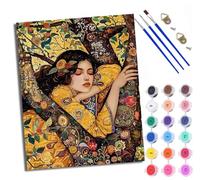 WXRWANG Paint by Numbers for Adults and Beginner Woman Resting in a Tree Painting by Number Kits On Canvas Without Frame DIY Color Oil Painting Acrylic Paints Home Wall Decor 40x50cm/16x20in