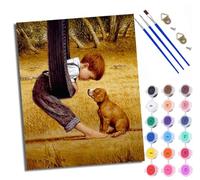 WXRWANG Paint by Numbers for Adults boy on a Swing Painting by Numbers for Adults DIY Canvas Kits Paint by Number Crafts Kits for Relax and De-Stress Gift Home Decoration 16x20 inch