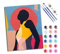 WXRWANG Paint by Numbers for Adults Color Block Characters Painting by Numbers for Adults DIY Canvas Kits Paint by Number Crafts Kits for Relax and De-Stress Gift Home Decoration 16x20 inch