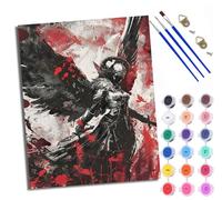 WXRWANG Paint by Numbers for Adults Dark Style Angel Painting by Numbers for Adults DIY Canvas Kits Paint by Number Crafts Kits for Relax and De-Stress Gift Home Decoration 16x20 inch