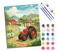 WXRWANG Paint by Numbers for Adults Farm-Landscape Painting by Numbers for Adults DIY Canvas Kits Paint by Number Crafts Kits for Relax and De-Stress Gift Home Decoration 16x20 inch