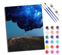 WXRWANG Paint by Numbers for Adults Man with Nebula Above his Head Painting by Numbers for Adults DIY Canvas Kits Paint by Number Crafts Kits for Relax and De-Stress Gift Home Decoration 16x20 inch
