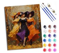 WXRWANG Paint by Numbers for Adults Three Witches Stroll in the Woods Painting by Numbers for Adults Paint by Number Crafts Kits for Relax and De-Stress Gift Home Decoration 16x20 inch