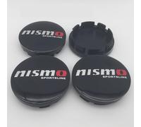 WxsDsq Wheel Center Hub Centre Caps 56MM 4 PCS Compatible with for Nissan Nismo Tiida Qashqai Almera Juke X Trail Hubcaps ABS Alloy Ring