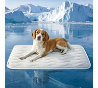 Wxshang Pelsbarn Cooling Mat for Dogs, Pelsbarn Cooling Bed, Portable 3-Layer Self-Cooling Silk Pad to Lower Your Pet's Body Temperature for Indoor Outdoor Travel & Cates (Light Gray,M 91 x 58 cm)