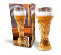 WXStar Football Pint Glass, Novelty World Cup Beer Mug, Creative Pint Mug, Funny Beer Glasses, Soccer Beer Glasses, Gift for Men (600ml)