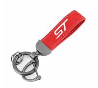 WxsTZL Key Rings Keychain Car Compatible with for Ford ST STLINE Kuga Focus Fiesta Ecosport Keyholder Suede Leather Family Present,83 * 35MM-A