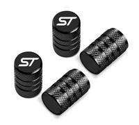 WxsYFFS Valve Caps Tire Valve Cap Dust Cap 4 Pcs Compatible with for Ford ST Line STLine Focus puma X 2 3 Mondeo Fiesta Kuga MK2 MK3 MK4 Alloy Tyre Stem Dust caps Tire Accessories,C