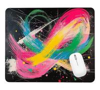 Wxuaixnn Abstract Square Gaming Mouse Pad, 28x20cm Portable Small Computer Mouse Pad, Mousepad for Desk with Non-Slip Rubber Base, Smooth Glide Fabric Surface for Office Gaming Laptop. WH-4630