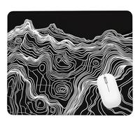 Wxuaixnn Black And White Square Gaming Mouse Pad, 27x21cm Portable Small Computer Mouse Pad, Mousepad for Desk with Non-Slip Rubber Base, Smooth Glide Fabric Surface for Office Gaming Laptop. WH-6196