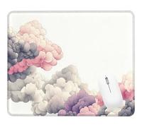 Wxuaixnn Cloud White Gaming Small Mouse Pad, 27x21cm Square Computer Mouse Pad, Portable Small Mouses Mat with Non-Slip Rubber, Washable Stitched Edge, for Gaming Office Worki and Home. WH-5865